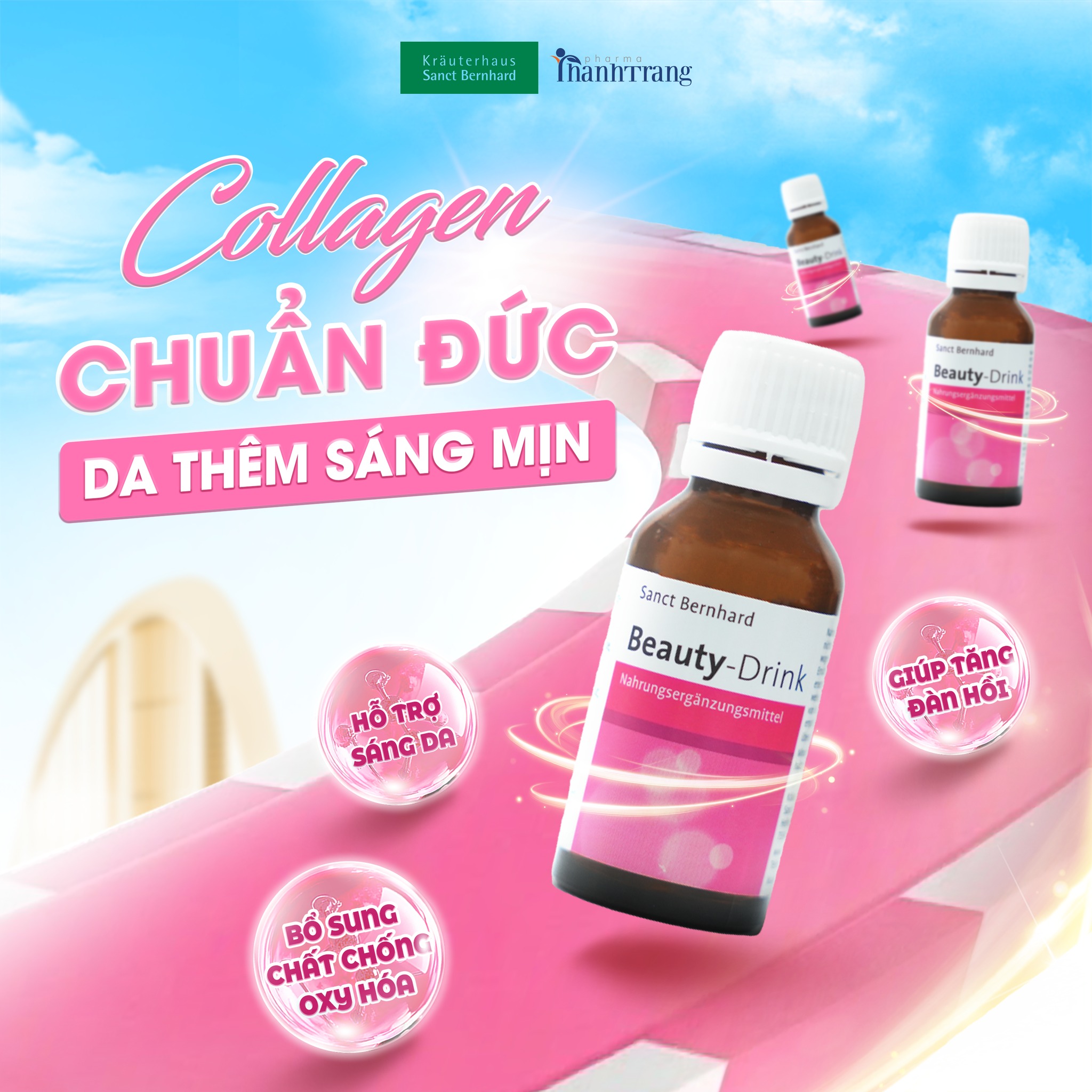 Uống collagen từ Beauty Drink Sanct Bernhard